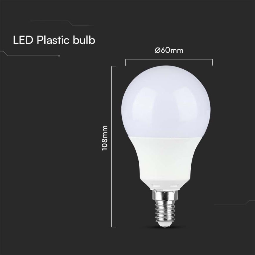 LED Spuldze SAMSUNG CHIP A60 E14/8,5W/230V 3000K