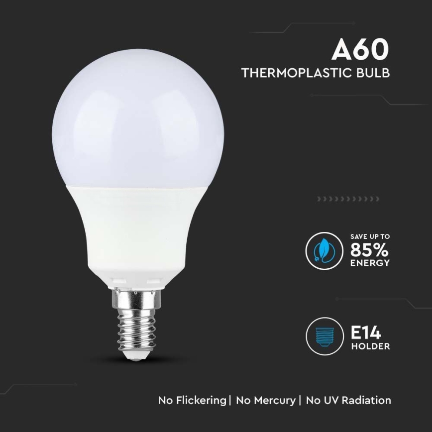 LED Spuldze SAMSUNG CHIP A60 E14/8,5W/230V 4000K