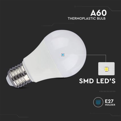LED Spuldze SAMSUNG CHIP A60 E27/8,5W/230V 3000K