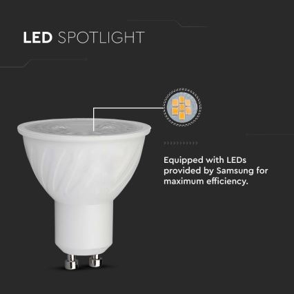 LED Spuldze SAMSUNG CHIP GU10/6W/230V 3000K