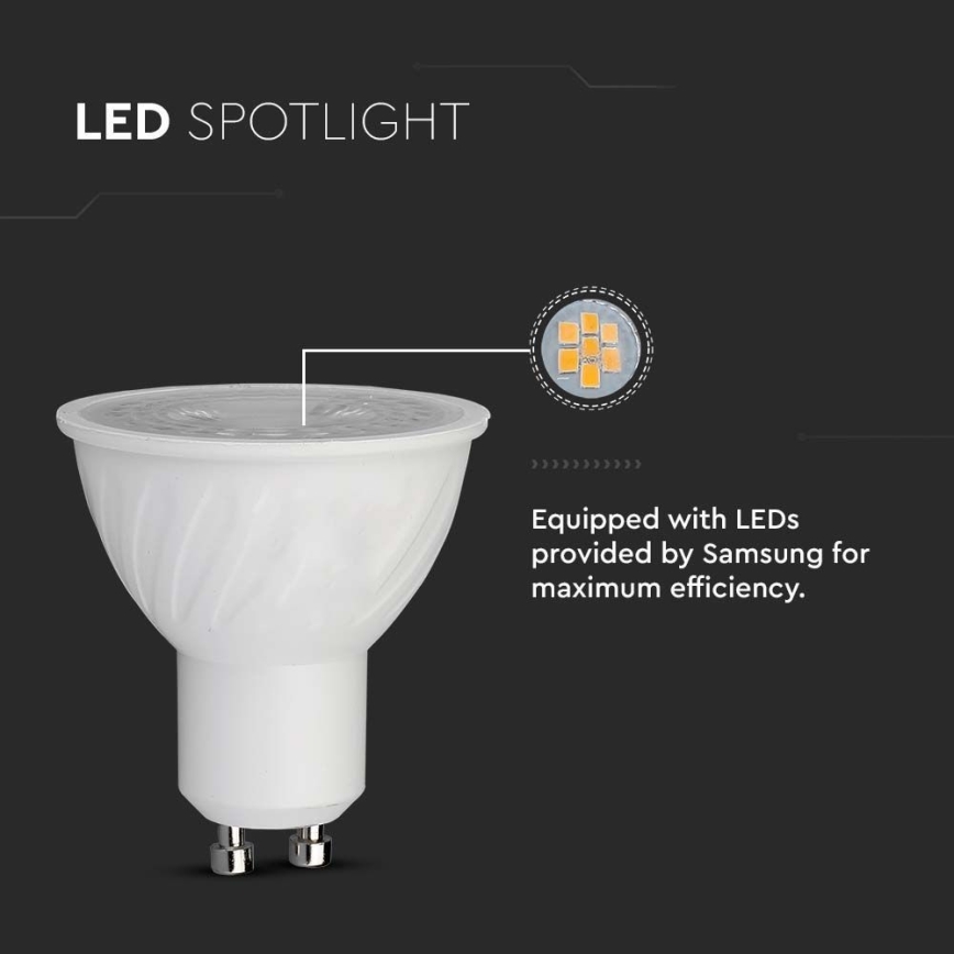LED Spuldze SAMSUNG CHIP GU10/6W/230V 4000K