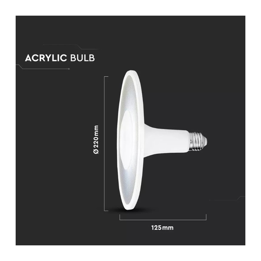 LED Spuldze SAMSUNG CHIP UFO E27/18W/230V 120° 6400K