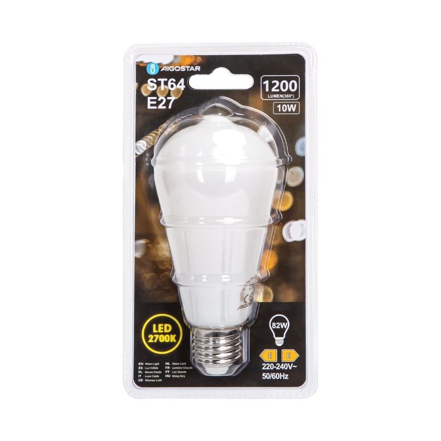 LED spuldze ST64 E27/10W/230V 2700K - Aigostar
