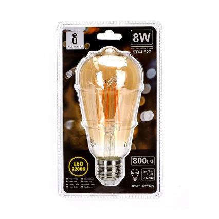 LED spuldze ST64 E27/8W/230V 2200K - Aigostar