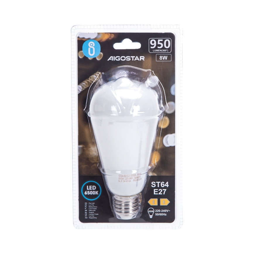 LED spuldze ST64 E27/8W/230V 330° 6500K - Aigostar
