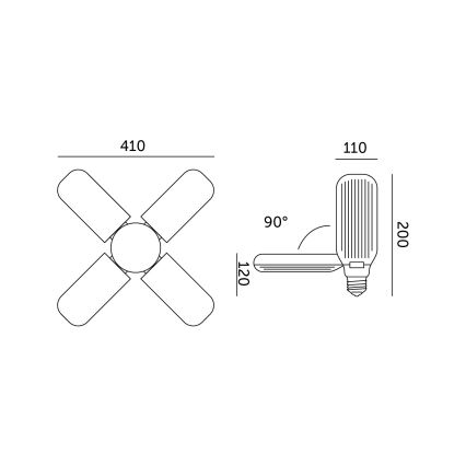 LED Spuldze stādu audzēšanai VITABLOOM E27/40W/230V 1200K - Brilagi