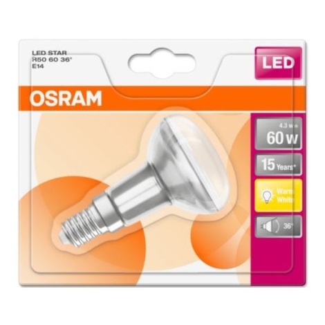 LED Spuldze STAR E14/4,3W/230V 2700K - Osram