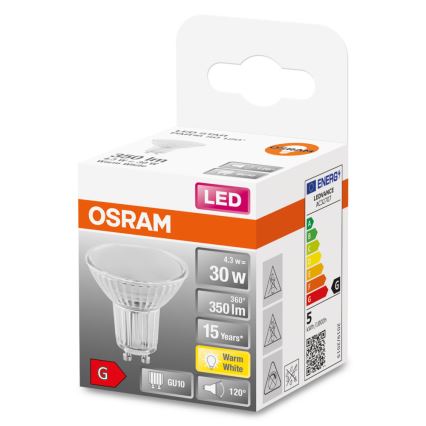 LED Spuldze STAR PAR16 GU10/4,3W/230V 2700K 120° - Osram