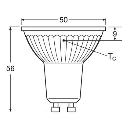 LED Spuldze STAR PAR16 GU10/4,3W/230V 2700K 120° - Osram