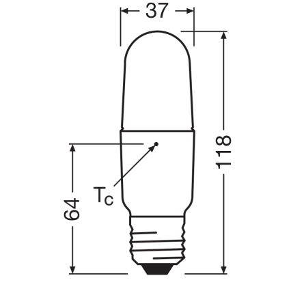 LED spuldze STICK E27/8,5W/230V 4000K - Osram