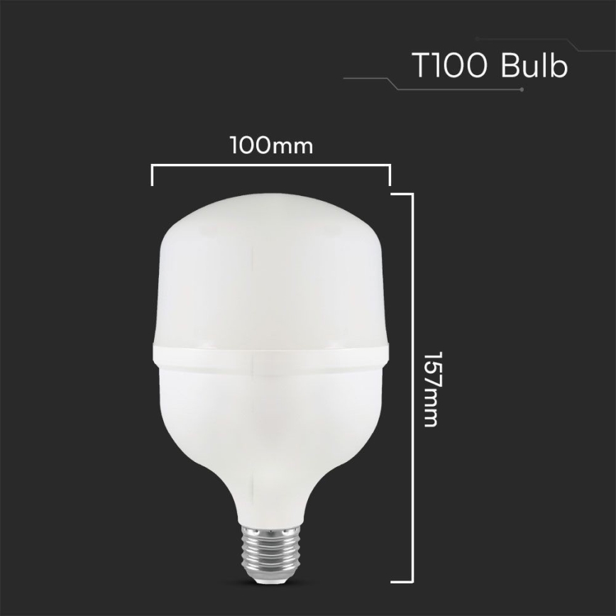 LED spuldze T100, E40/E27 pamatne, 30 W, 230 V, 6500 K