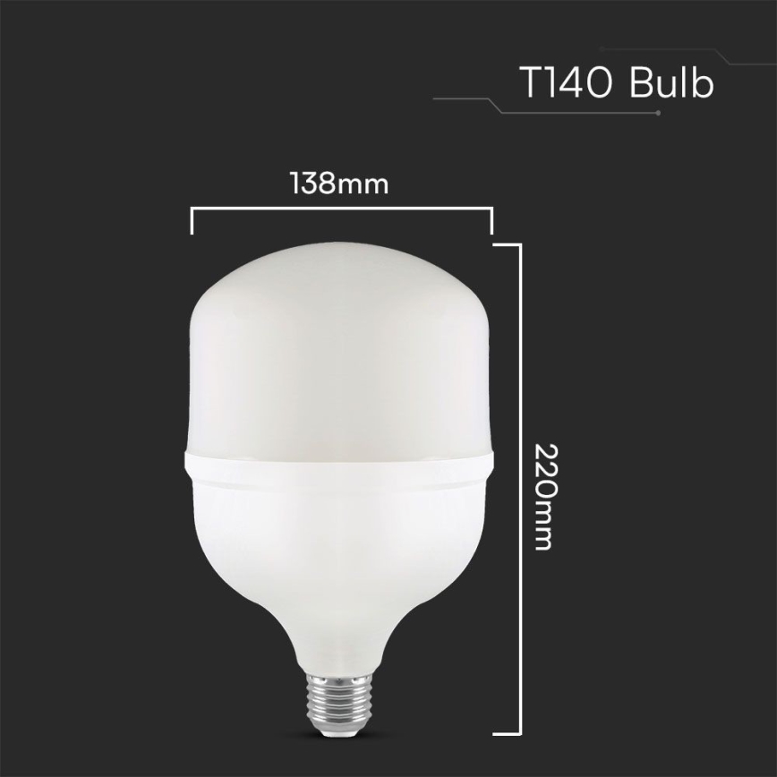 LED spuldze T140 E27/50W/230V 6500K