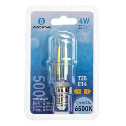 LED Spuldze T25 E14/4W/230V 6500K - Aigostar