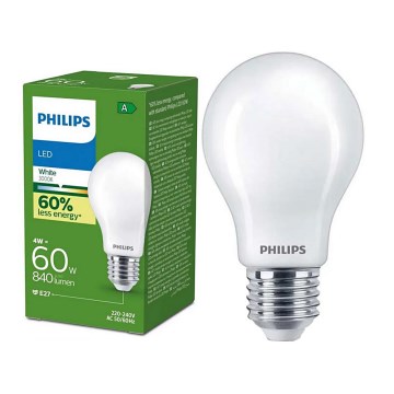 LED spuldze ULTRAEFFICIENT Philips A60 E27/4W/230V 3000K