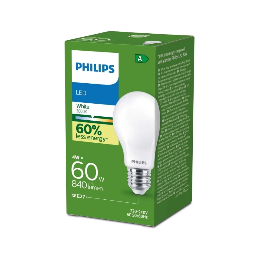 LED spuldze ULTRAEFFICIENT Philips A60 E27/4W/230V 3000K