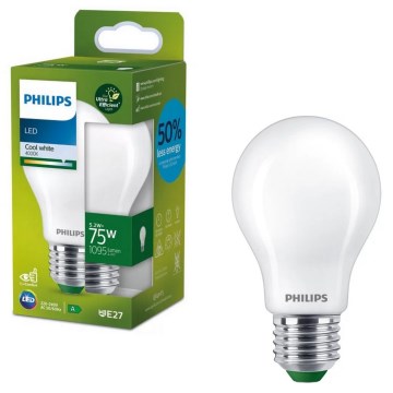 LED spuldze ULTRAEFFICIENT Philips A60 E27/5,2W/230V 4000K