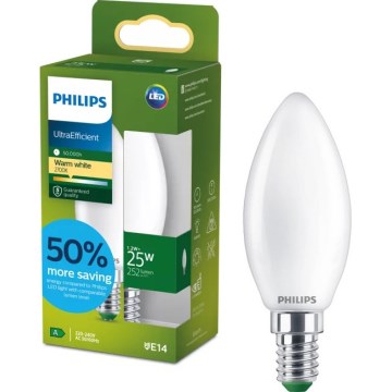 LED spuldze ULTRAEFFICIENT Philips B35 E14/1,2W/230V 2700K