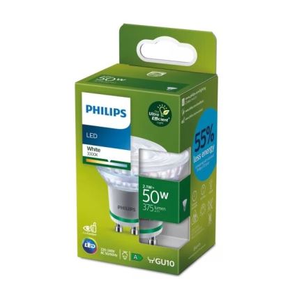LED Spuldze ULTRAEFFICIENT Philips PAR16 GU10/2,1W/230V 3000K