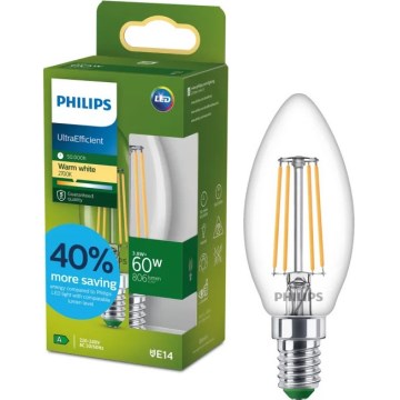 LED spuldze ULTRAEFFICIENT VINTAGE Philips B35 E14/3,8W/230V 2700K