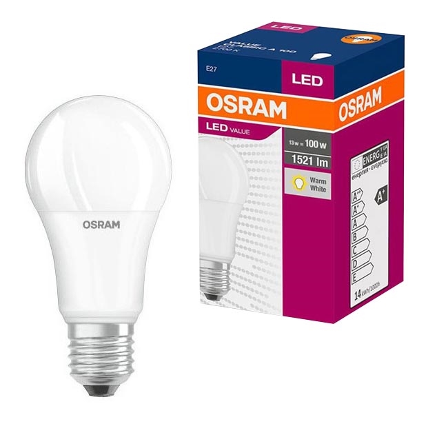 LED Spuldze VALUE A60 E27/13W/230V 2700K - Osram