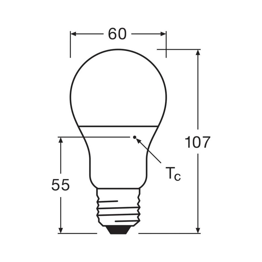 LED Spuldze VALUE A60 E27/8W/230V 4000K - Osram