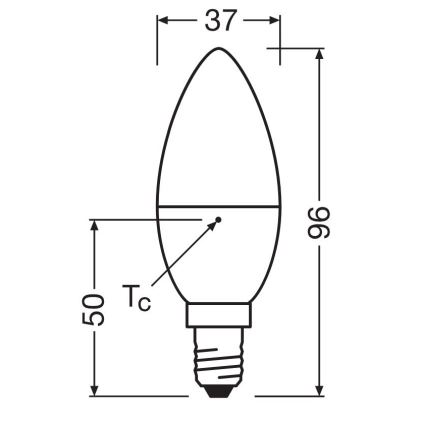 LED Spuldze VALUE B40 E14/4,9W/230V 6500K - Osram