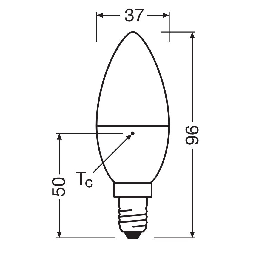 LED Spuldze VALUE B40 E14/4,9W/230V 6500K - Osram