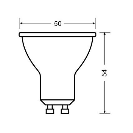 LED Spuldze VALUE PAR16 GU10/4,5W/230V 4000K 36° balta - Osram
