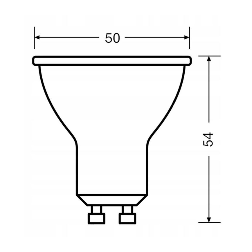 LED Spuldze VALUE PAR16 GU10/6,9W/230V 6500K 120° melna - Ledvance