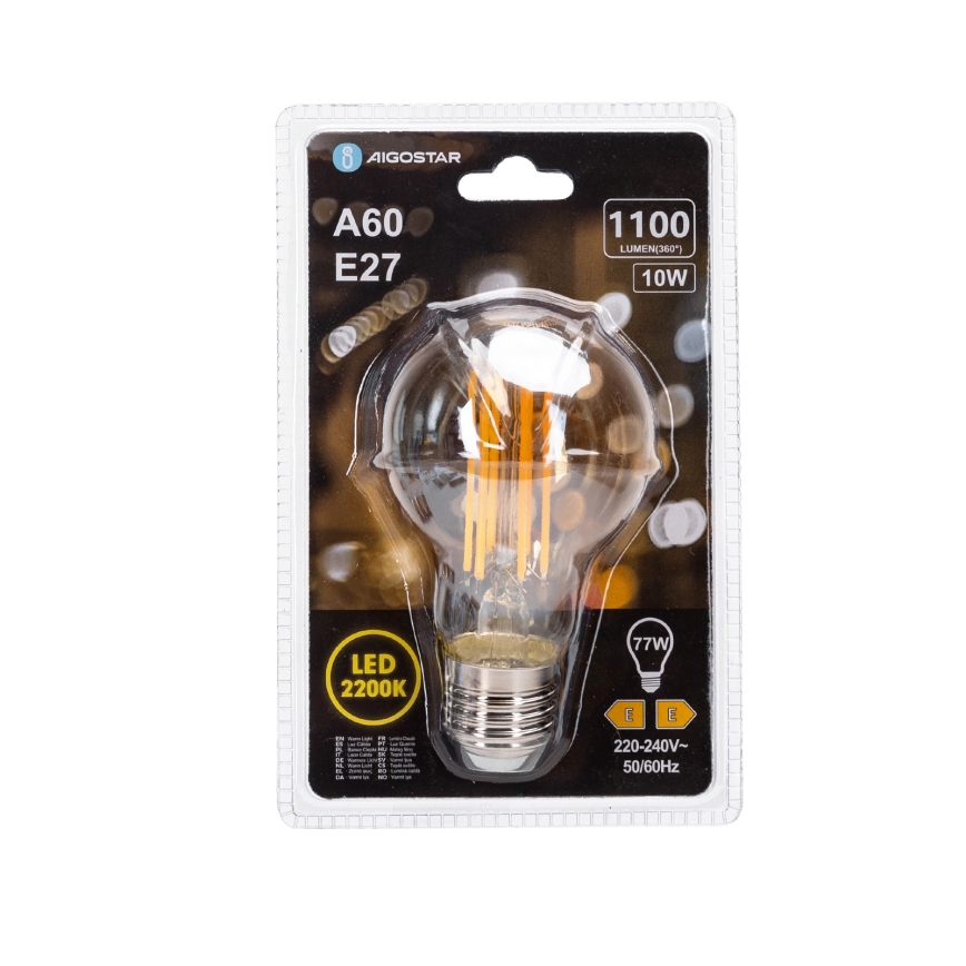 LED spuldze VINTAGE A60 E27/10W/230V 2200K - Aigostar
