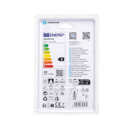 LED spuldze VINTAGE A60 E27/10W/230V 2200K - Aigostar