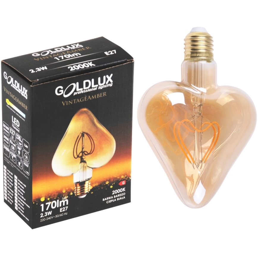 LED spuldze VINTAGE AMBER E27/2,5W/230V 2000K
