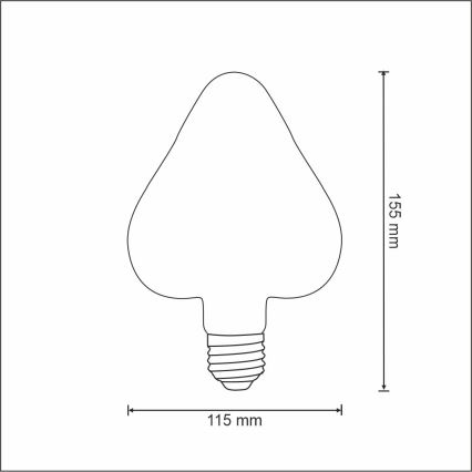 LED spuldze VINTAGE AMBER E27/2,5W/230V 2000K