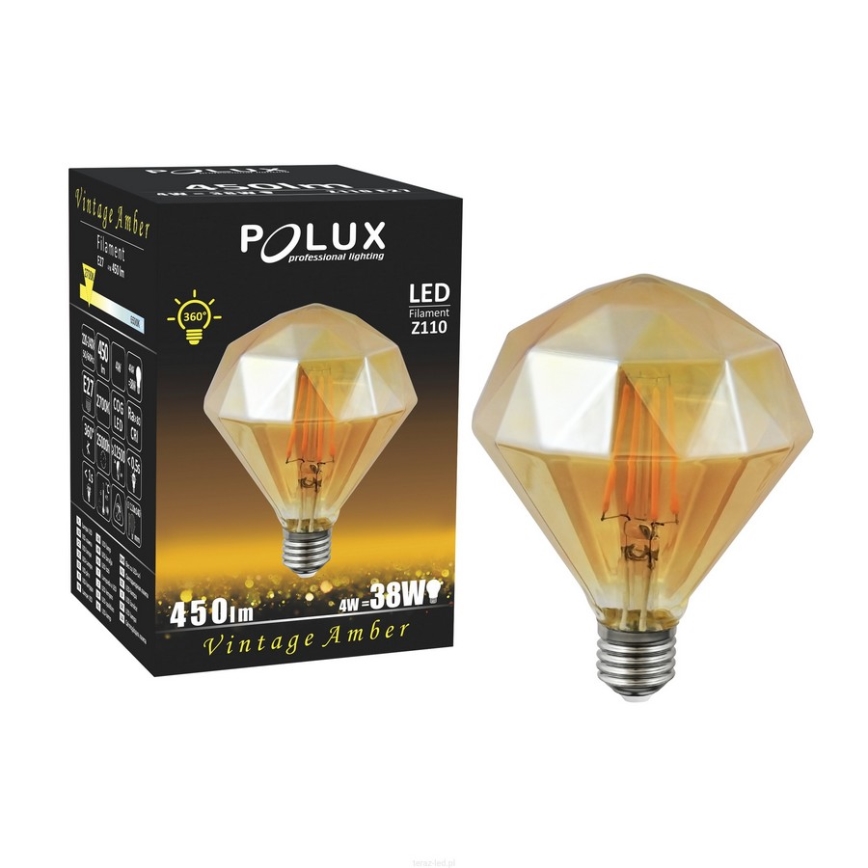 LED spuldze VINTAGE AMBER E27/4W/230V 2700K