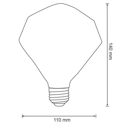 LED spuldze VINTAGE AMBER E27/4W/230V 2700K