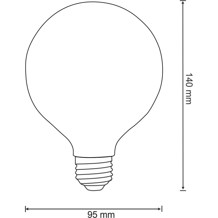 LED Spuldze VINTAGE AMBER G95 E27/4W/230V 2700K