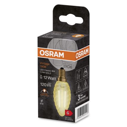 LED Spuldze VINTAGE E14/1,5W/230V 2400K - Osram