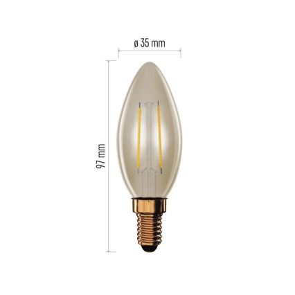 LED Spuldze VINTAGE E14/2,5W/230V 2200K