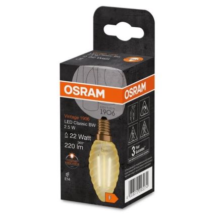 LED Spuldze VINTAGE E14/2,5W/230V 2400K - Osram