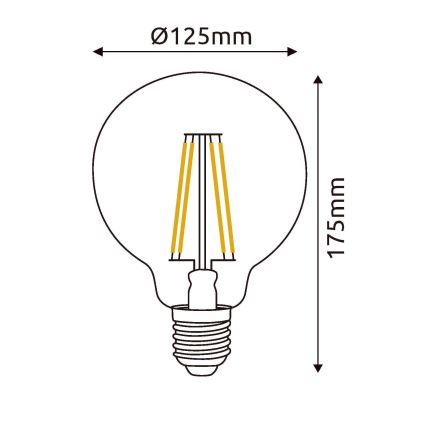 LED Spuldze E27/7W/230V 4000K - Globo