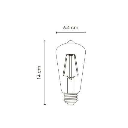 LED spuldze VINTAGE EDISON ST64 E27/2W/230V 2700K