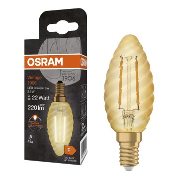 LED spuldze VINTAGE FILAMENT E14/2,5W/230V 2400K - Osram