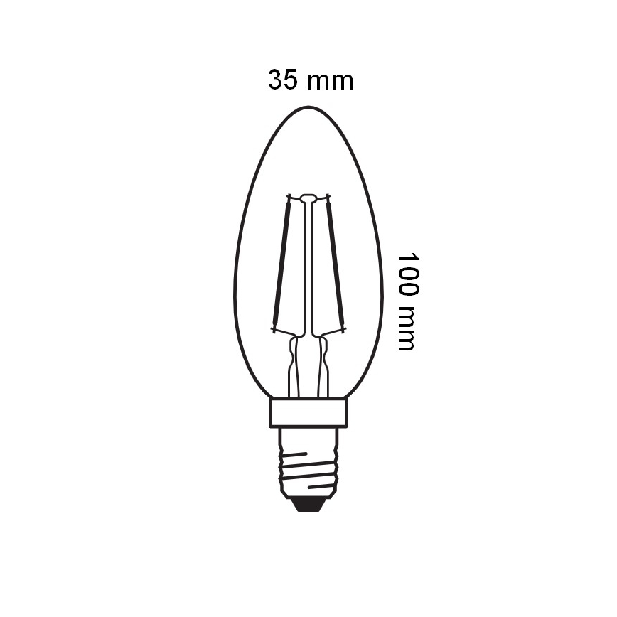 LED spuldze VINTAGE FILAMENT E14/2,5W/230V 2400K - Osram