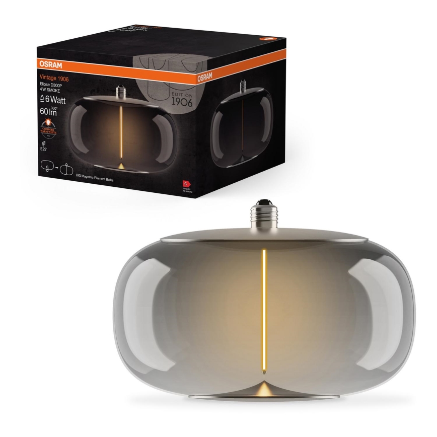 LED Spuldze VINTAGE FILAMENT E27/4W/230V 1800K tonēta - Osram