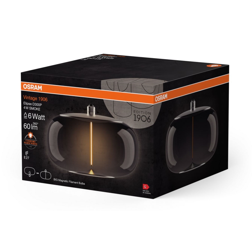 LED Spuldze VINTAGE FILAMENT E27/4W/230V 1800K tonēta - Osram