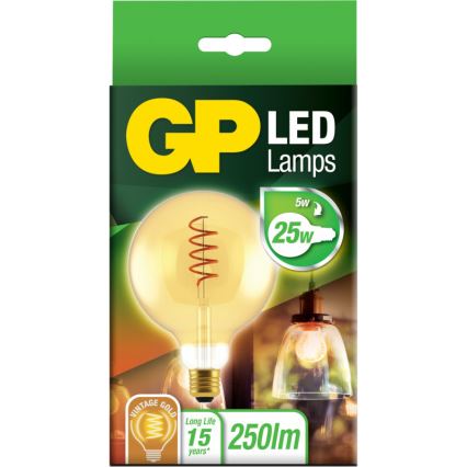 LED Spuldze VINTAGE G125 E27/5W/230V 2000K - GP