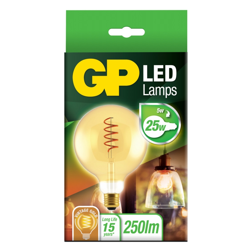 LED Spuldze VINTAGE G125 E27/5W/230V 2000K - GP