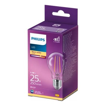 LED spuldze VINTAGE Philips A60 E27/2,2W/230V 2700K