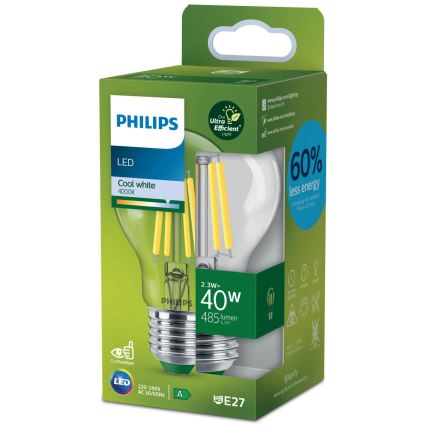 LED Spuldze VINTAGE Philips A60 E27/2,3W/230V 4000K