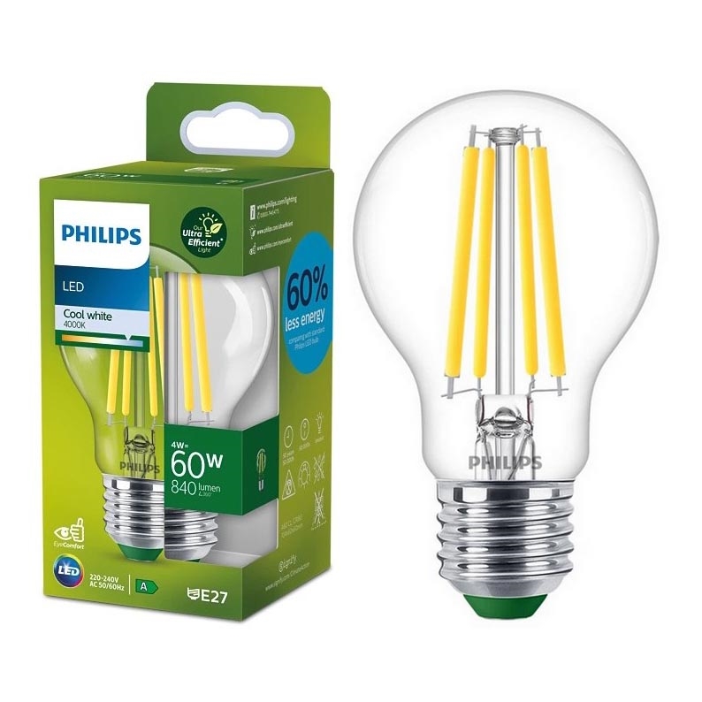 LED Spuldze VINTAGE Philips A60 E27/4W/230V 4000K